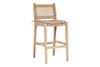 Aamani Mango Wood & Cord Counter Chair - Natural