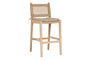 Aamani Mango Wood & Cord Counter Chair - Natural