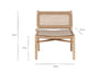 Aamani Mango Wood & Cord Occasional Chair - Natural