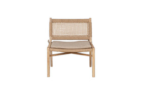 Aamani Mango Wood & Cord Occasional Chair - Natural