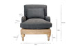 Abe Deconstructed Linen Armchair - Charcoal