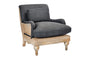 Abe Deconstructed Linen Armchair - Charcoal