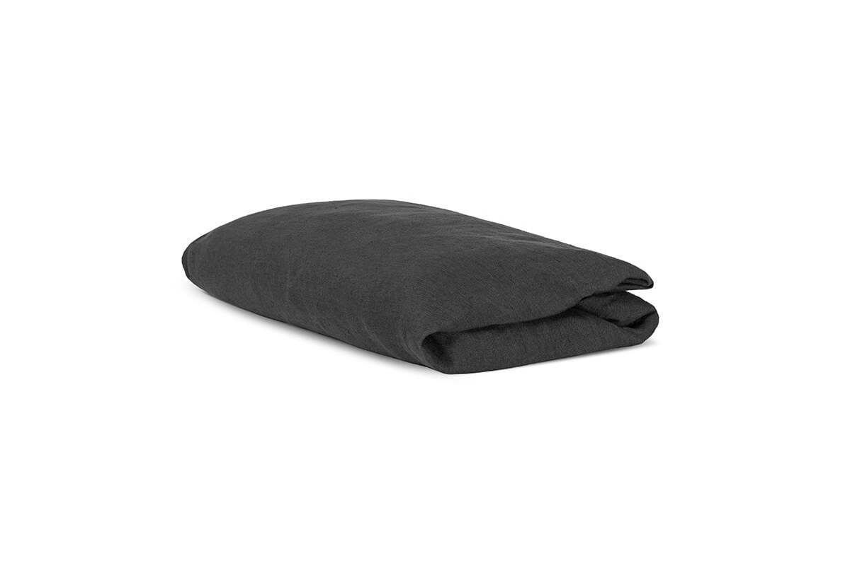 Adya Linen Fitted Sheet - Charcoal