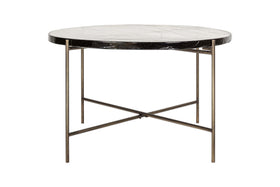 Aluva Glass Coffee Table - Clear & Antique Brass