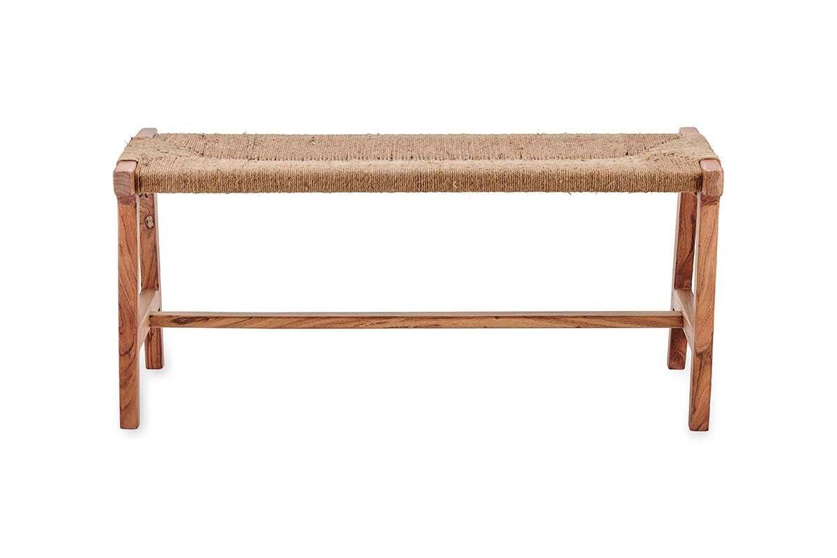 Amhara Acacia & Jute Woven Bench