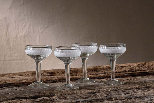 Anara Etched Champagne Glass - Clear (Set of 4)