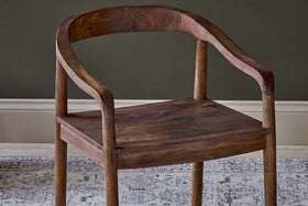 Anbu Acacia Dining Chair - Washed Walnut