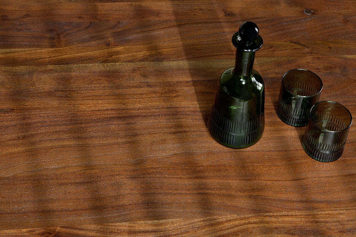 Anbu Acacia Dining Table - Washed Walnut