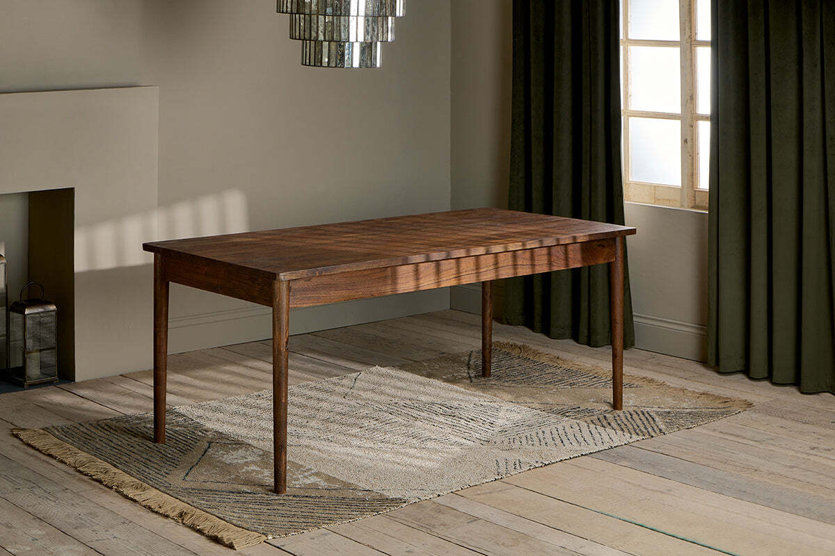 Anbu Acacia Dining Table - Washed Walnut