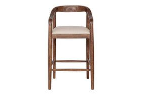 Anbu Acacia Upholstered Counter Chair - Washed Walnut