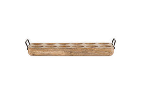 Anda Mango Wood Egg Holder - Natural