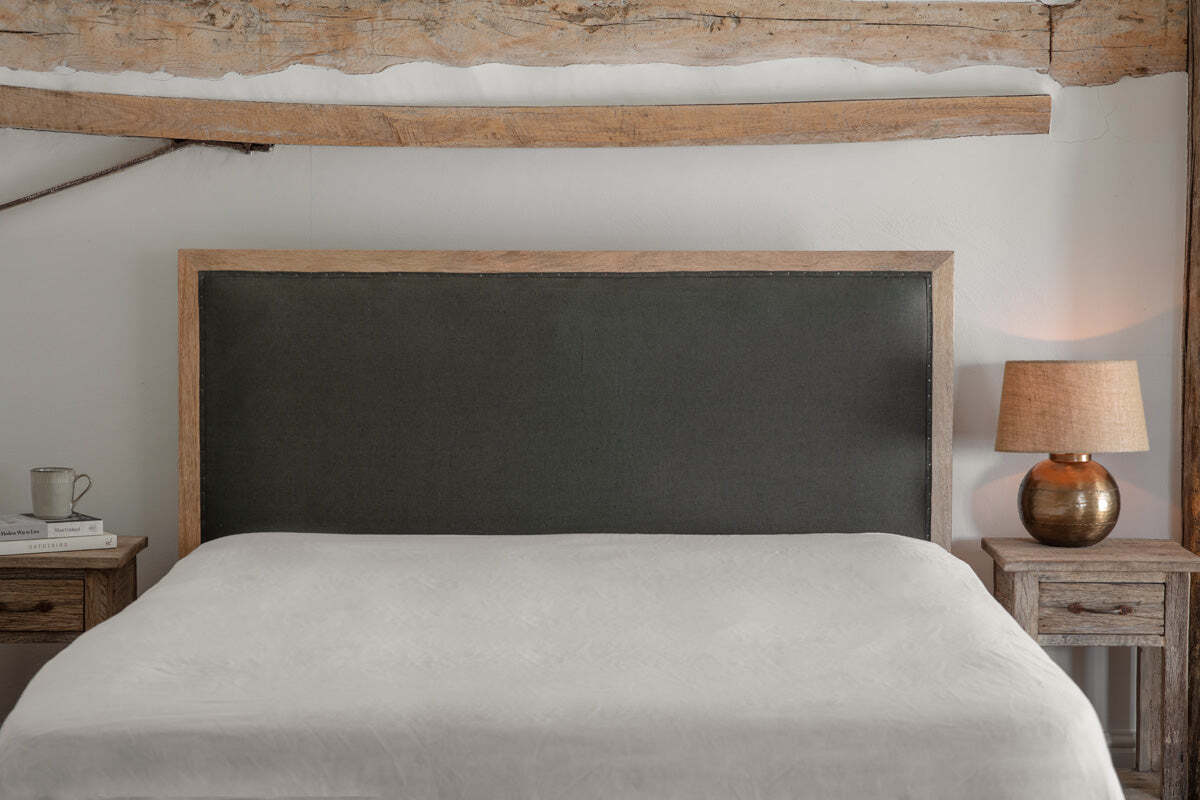 Anesha Upholstered Linen Headboard - Olive Green