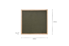 Anesha Upholstered Linen Headboard - Olive Green
