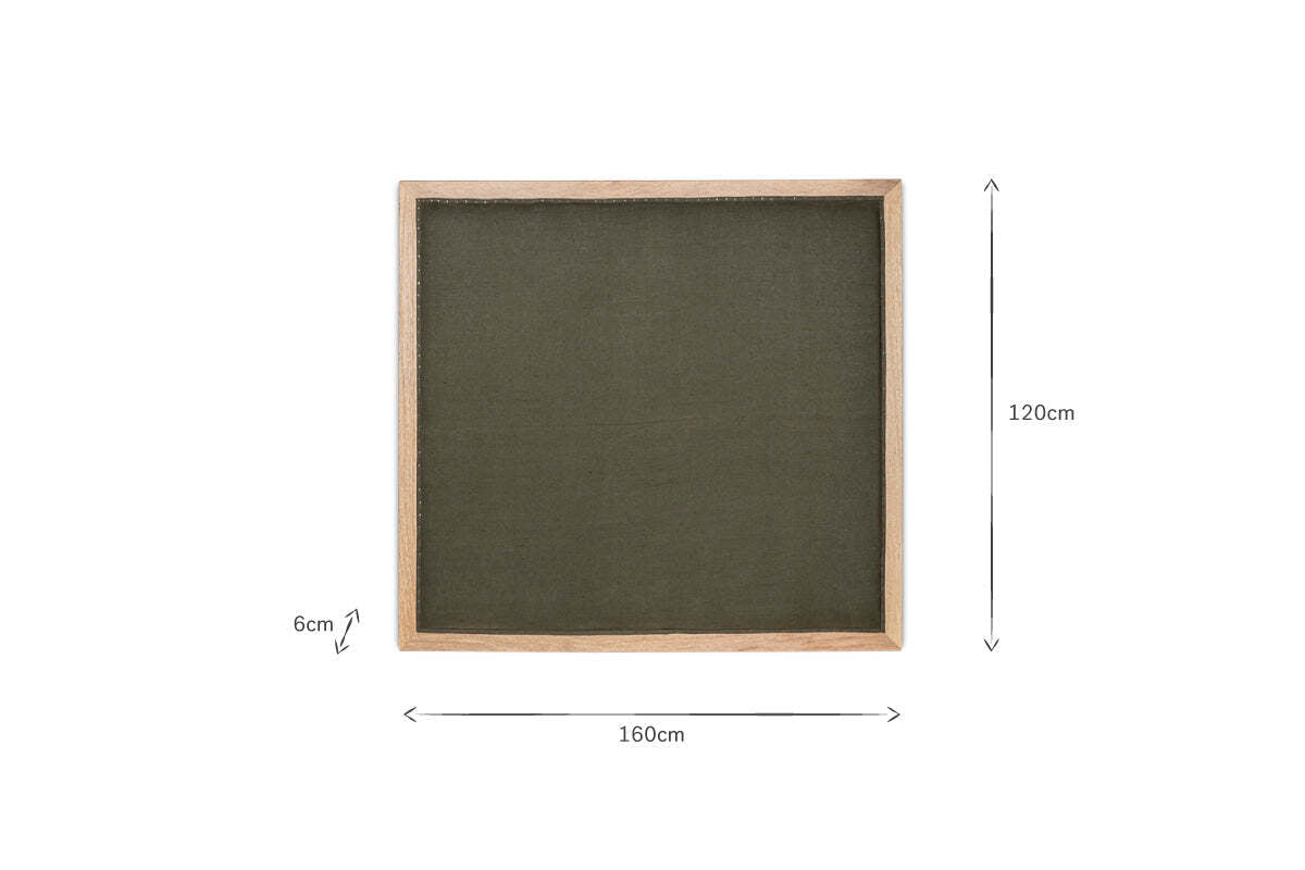 Anesha Upholstered Linen Headboard - Olive Green