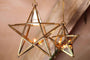 Antique Brass Glass Star