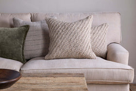 Atifa Cotton & Wool Cushion Cover - Natural