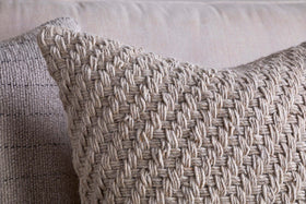 Atifa Cotton & Wool Cushion Cover - Natural