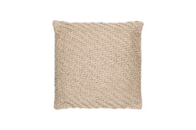 Atifa Cotton & Wool Cushion Cover - Natural