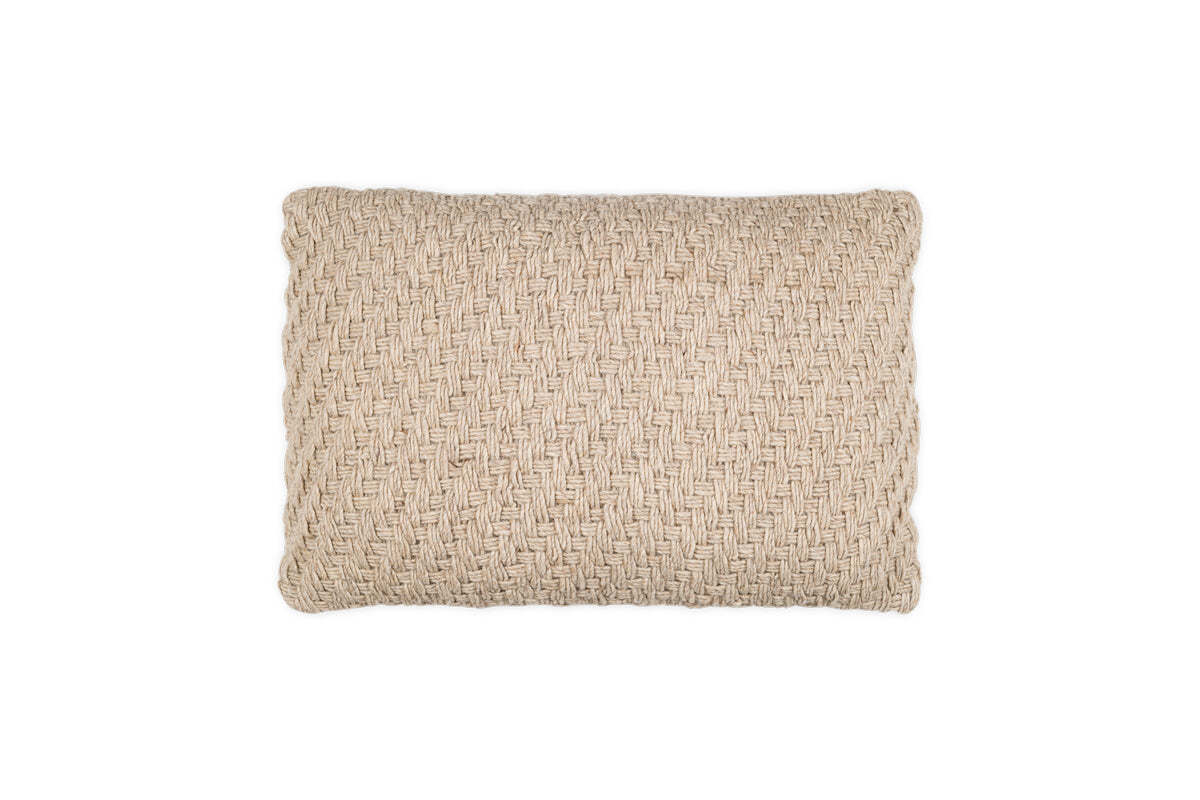 Atifa Cotton & Wool Cushion Cover - Natural