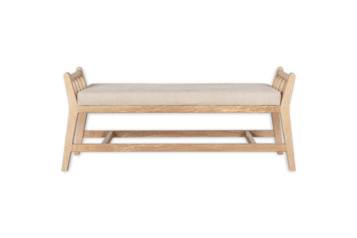 Avanthi Upholstered Sleigh Bench - Natural