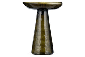Avyn Recycled Glass Candle Holder - Forest Green