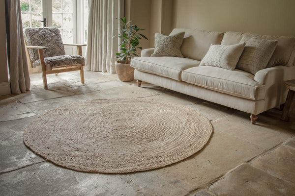 Braided Hemp Rug - Round