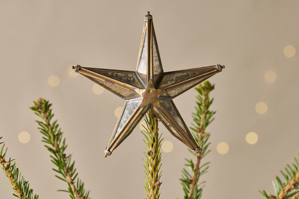 Bakara Star Tree Topper - Antique Brass