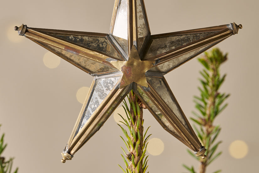 Bakara Star Tree Topper - Antique Brass