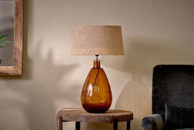 Baba Recycled Glass Lamp - Burnt Amber - Large Tall