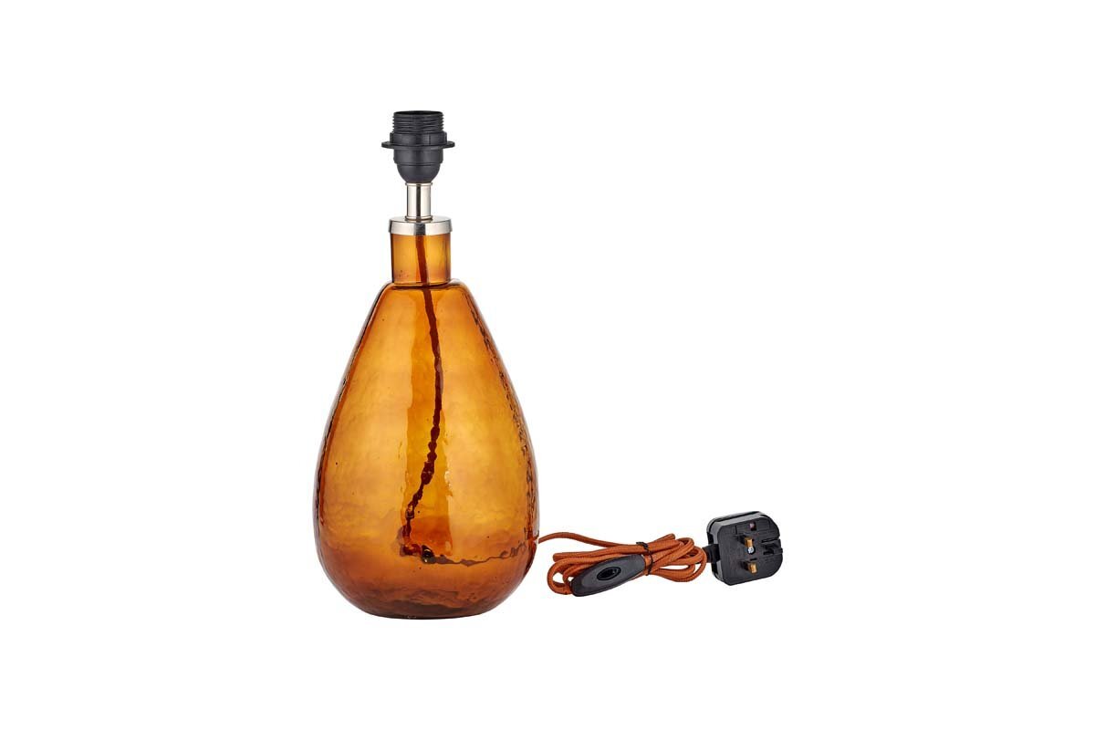 Baba Recycled Glass Lamp - Burnt Amber - Small Tall