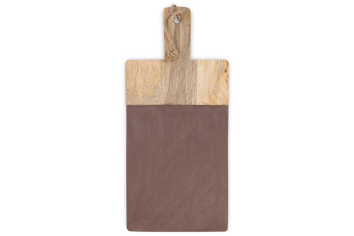 Cassia Mango Wood & Stone Board - Natural