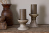 Cabra Reactive Glaze Candle Holder - Olive & Natural