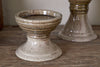 Cabra Reactive Glaze Candle Holder - Olive & Natural