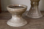 Cabra Reactive Glaze Candle Holder - Olive & Natural
