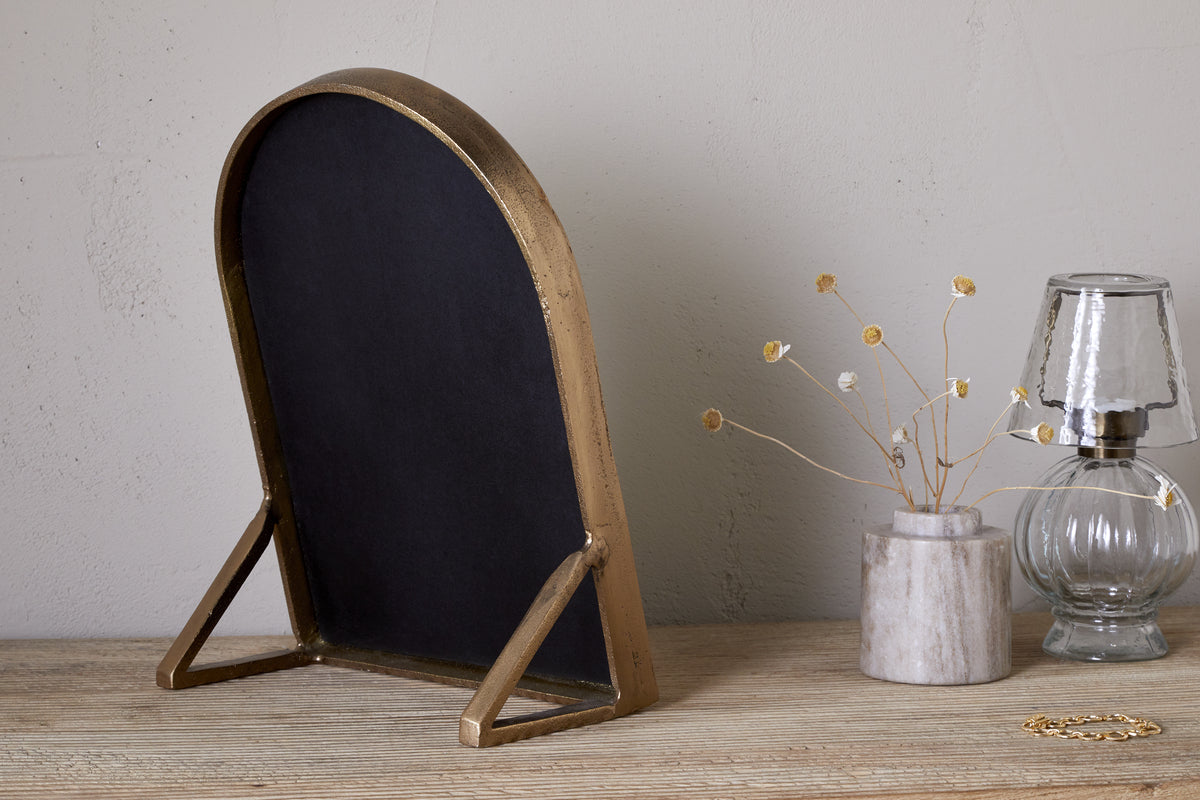 Cayce Cast Aluminum Vanity Mirror - Antique Brass