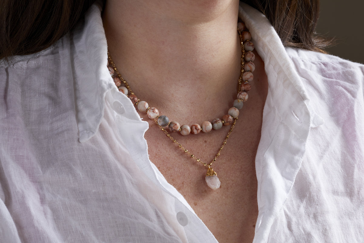 Cerita Necklace - Rhodochrosite