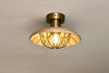 Chakai Wood & Metal Flush Ceiling Light