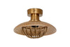 Chakai Wood & Metal Flush Ceiling Light