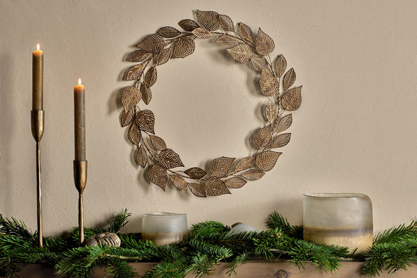 Charita Wreath - Antique Brass