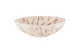 Canela Splatter Serving Bowl - Dusty Terracotta
