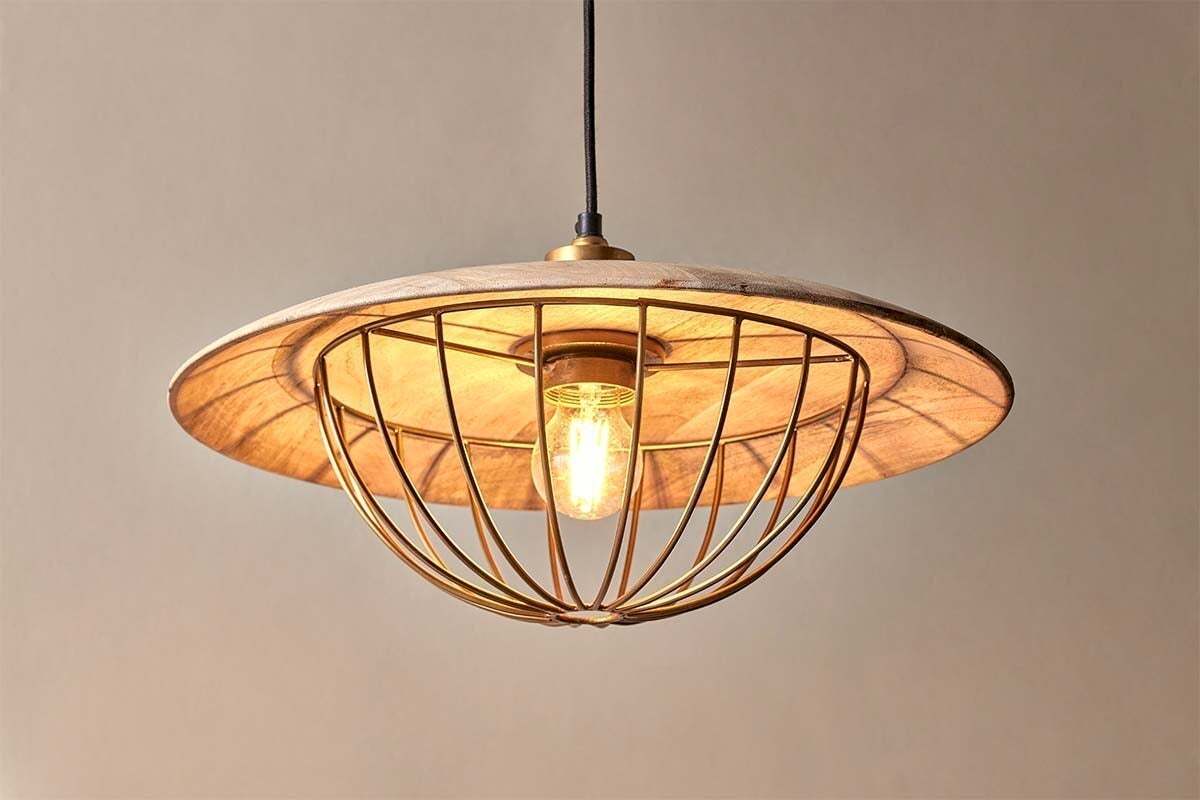 Chakai Wood & Metal Pendant - Large