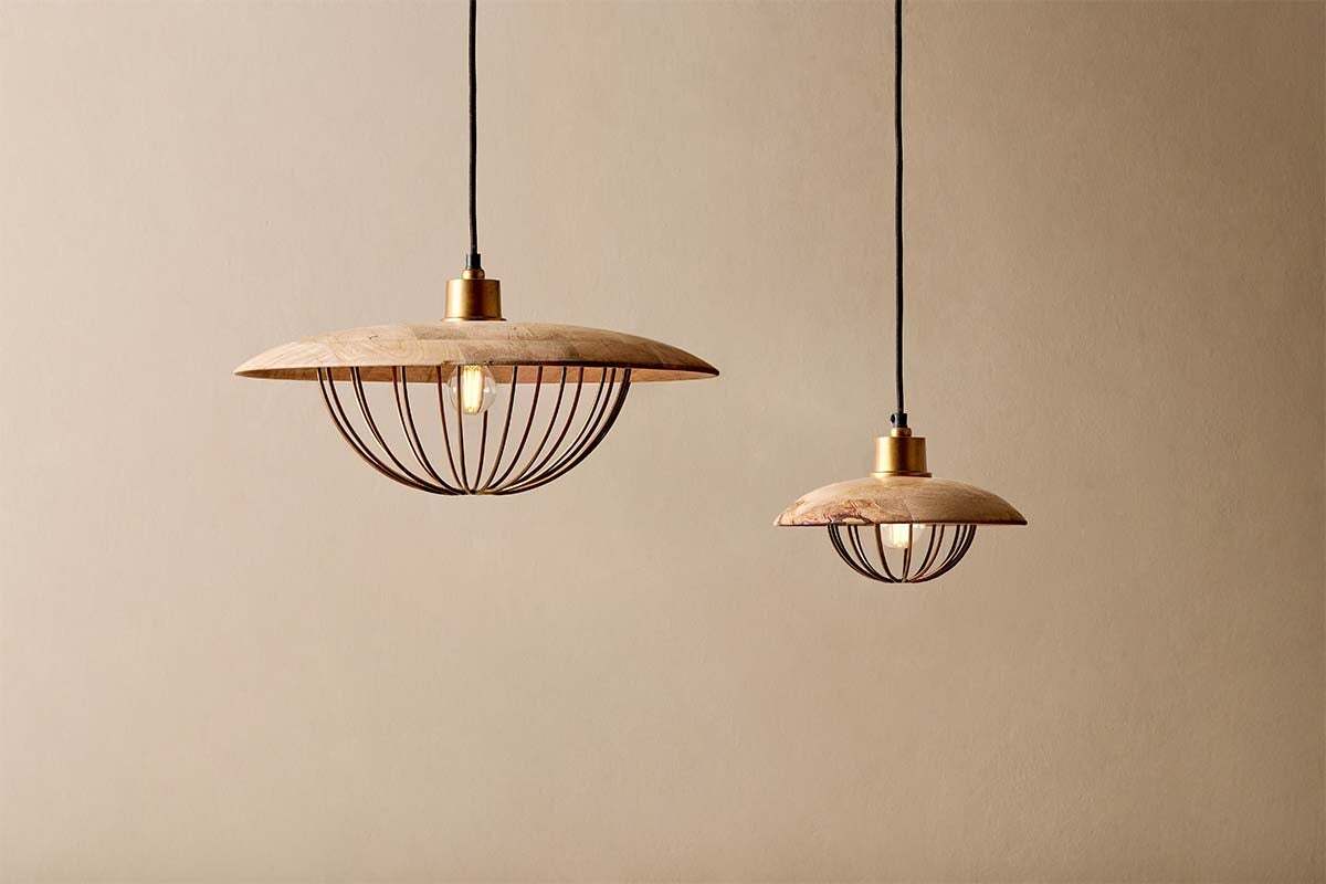 Chakai Wood & Metal Pendant - Small