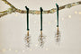 Danvi Glass Drop Baubles - Brass & Clear (Set of 3)
