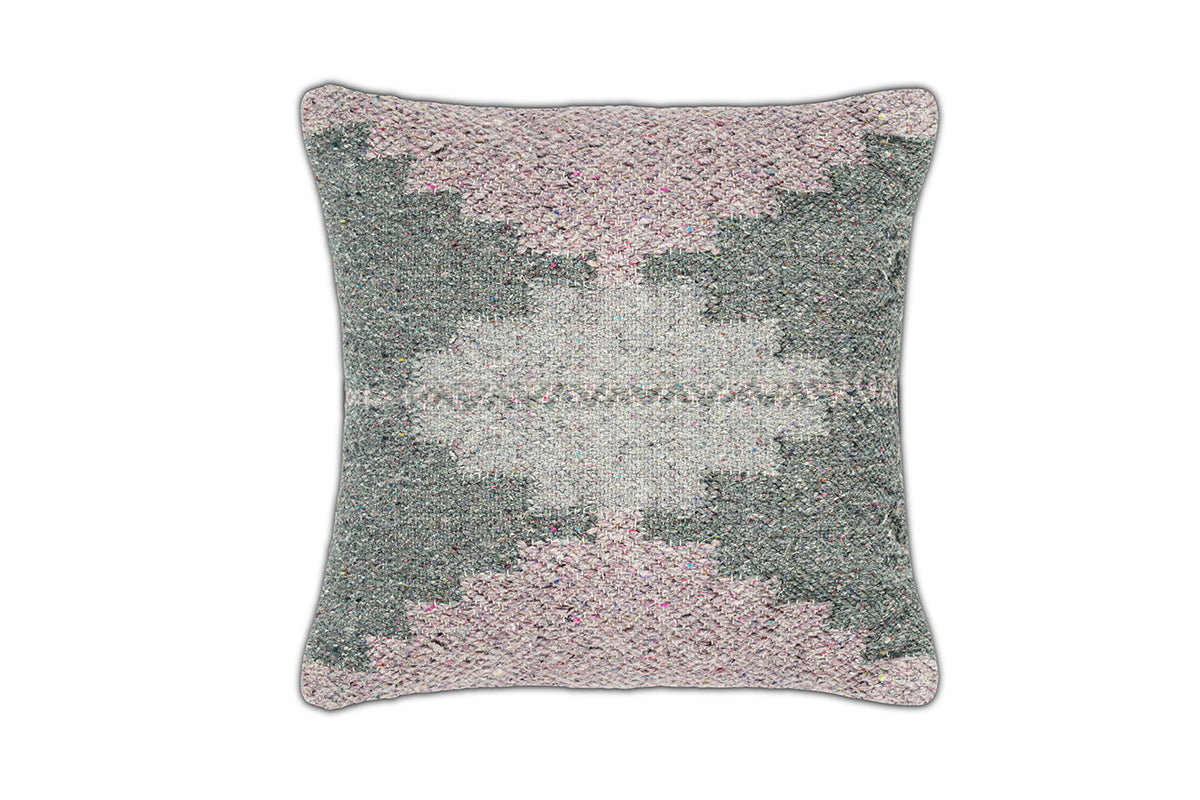 Dhanda Recycled Wool Cushion Cover - Moss & Natural