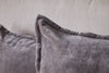 Dhara Velvet Cushion Cover - Charcoal