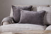 Dhara Velvet Cushion Cover - Charcoal