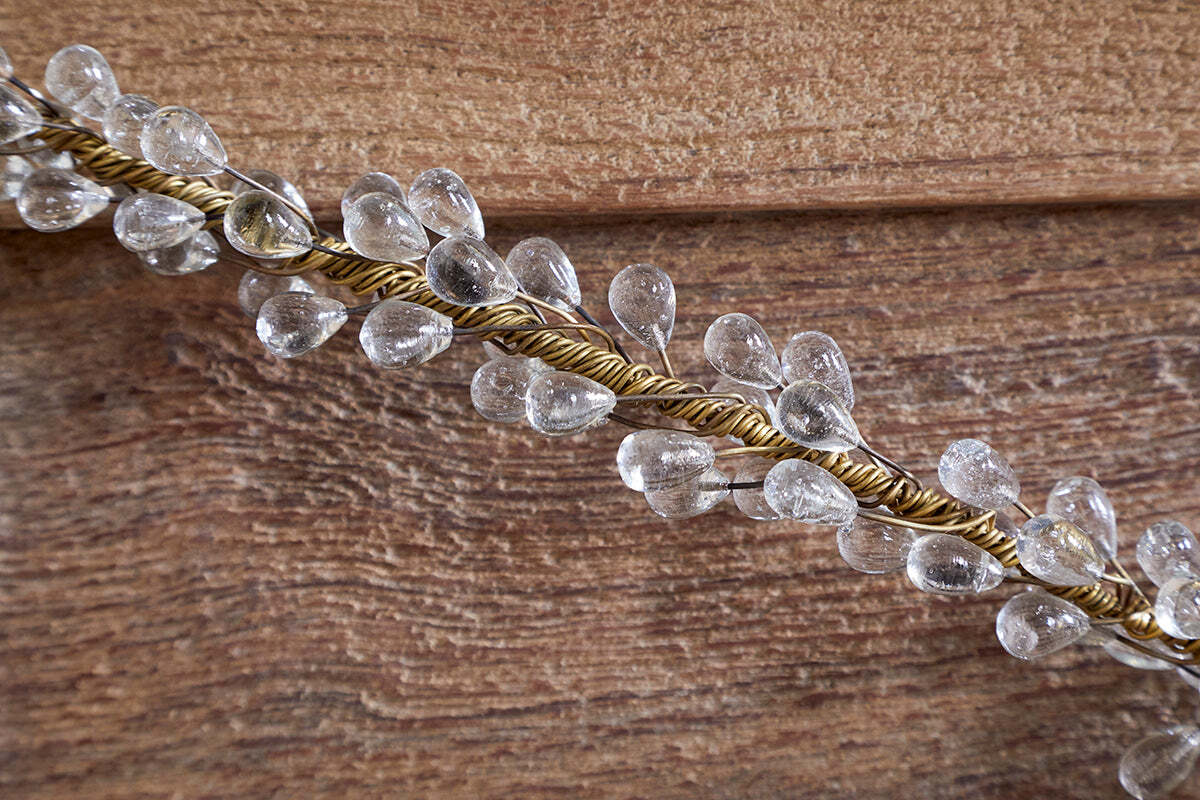 Danvi Glass Drop Garland - Brass & Clear