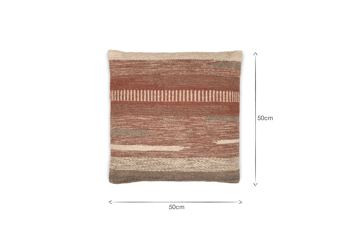 Aakash Wool Cushion Cover - Rust