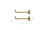 Aniko Iron Hook - Brass - (Set of 2)