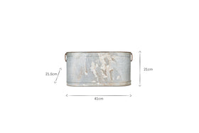 Akasa Trough Planter - Zinc